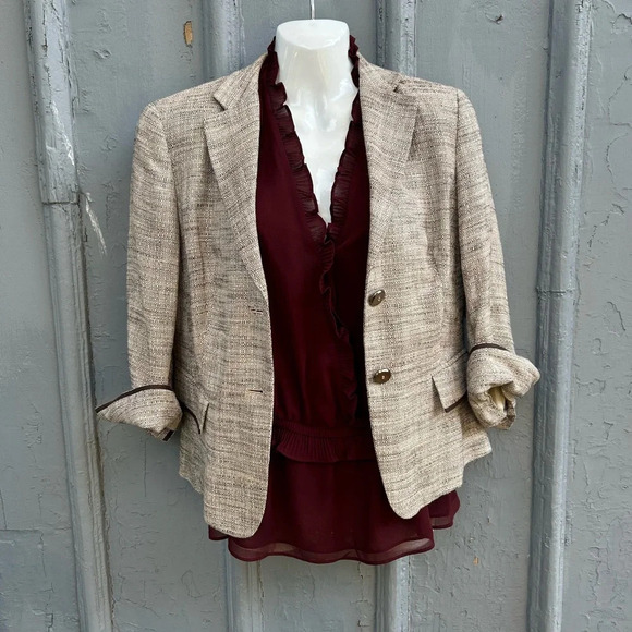 Max  Mara Grey Tweed Blazer, approx size M - Picture 2 of 9
